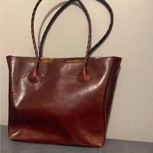 Patricia Nash Rich Brown Leather Tote